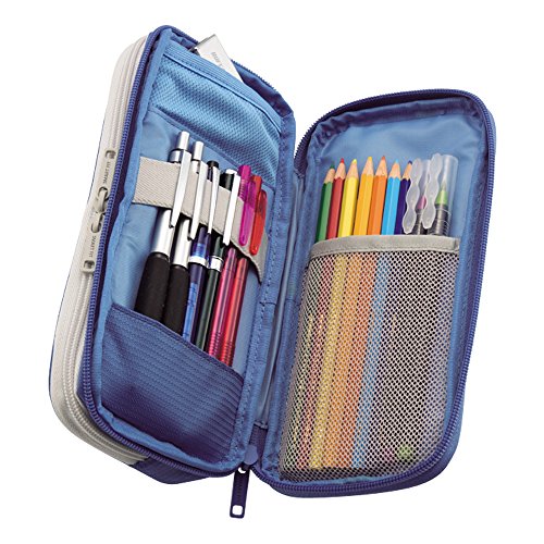 Lihit Lab Smart Fit bright label double pen case (L)