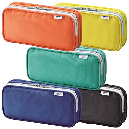 Lihit Lab Smart Fit bright label double pen case (L)