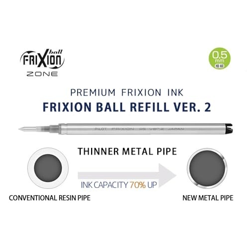 Pilot FriXion Ball Knock Zone 0.5  Ballpoint Pen Refills 
