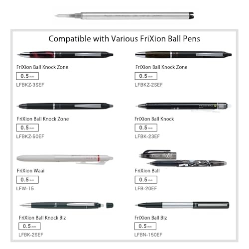 Pilot FriXion Ball Knock Zone 0.5  Ballpoint Pen Refills 