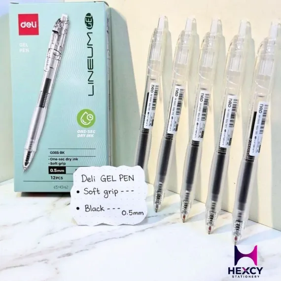 deli lineum gel pen EG08S BLACK.jfif