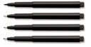 Faber Castell 4 Pcs Pitt Artist India Ink Pen,S,F,M,Brush Tip,Black