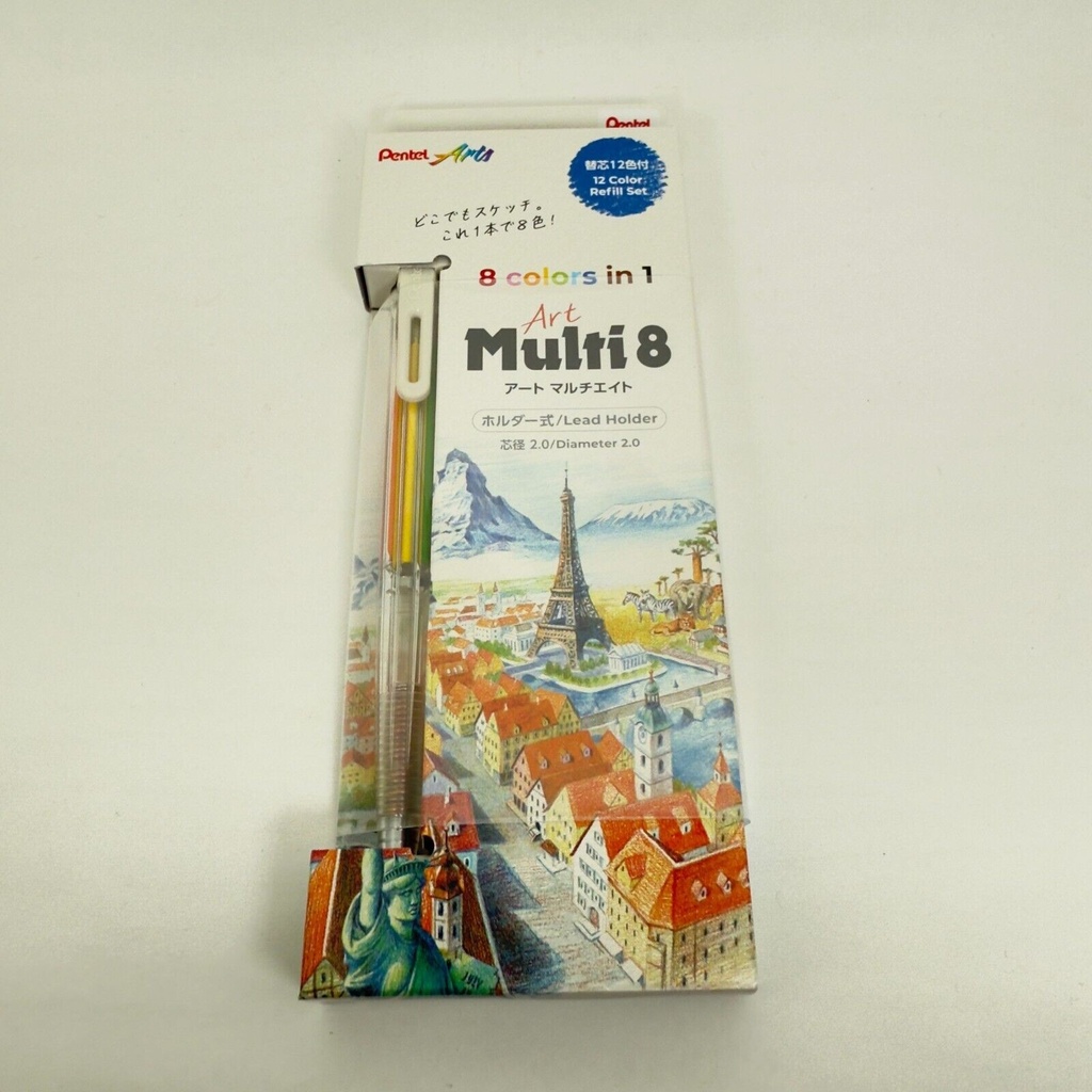 Pentel Multi 8 Color Pen Set(12 Refills)