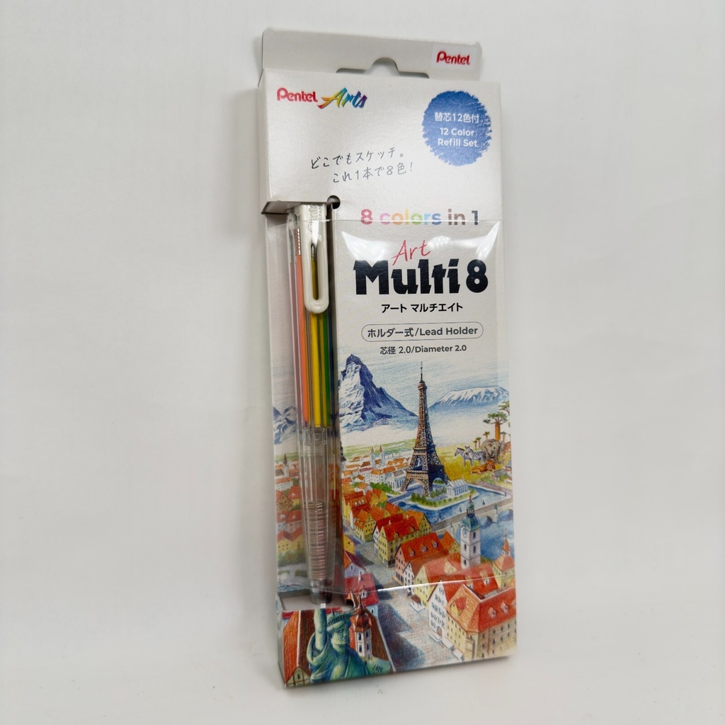Pentel Multi 8 Color Pen Set(12 Refills)