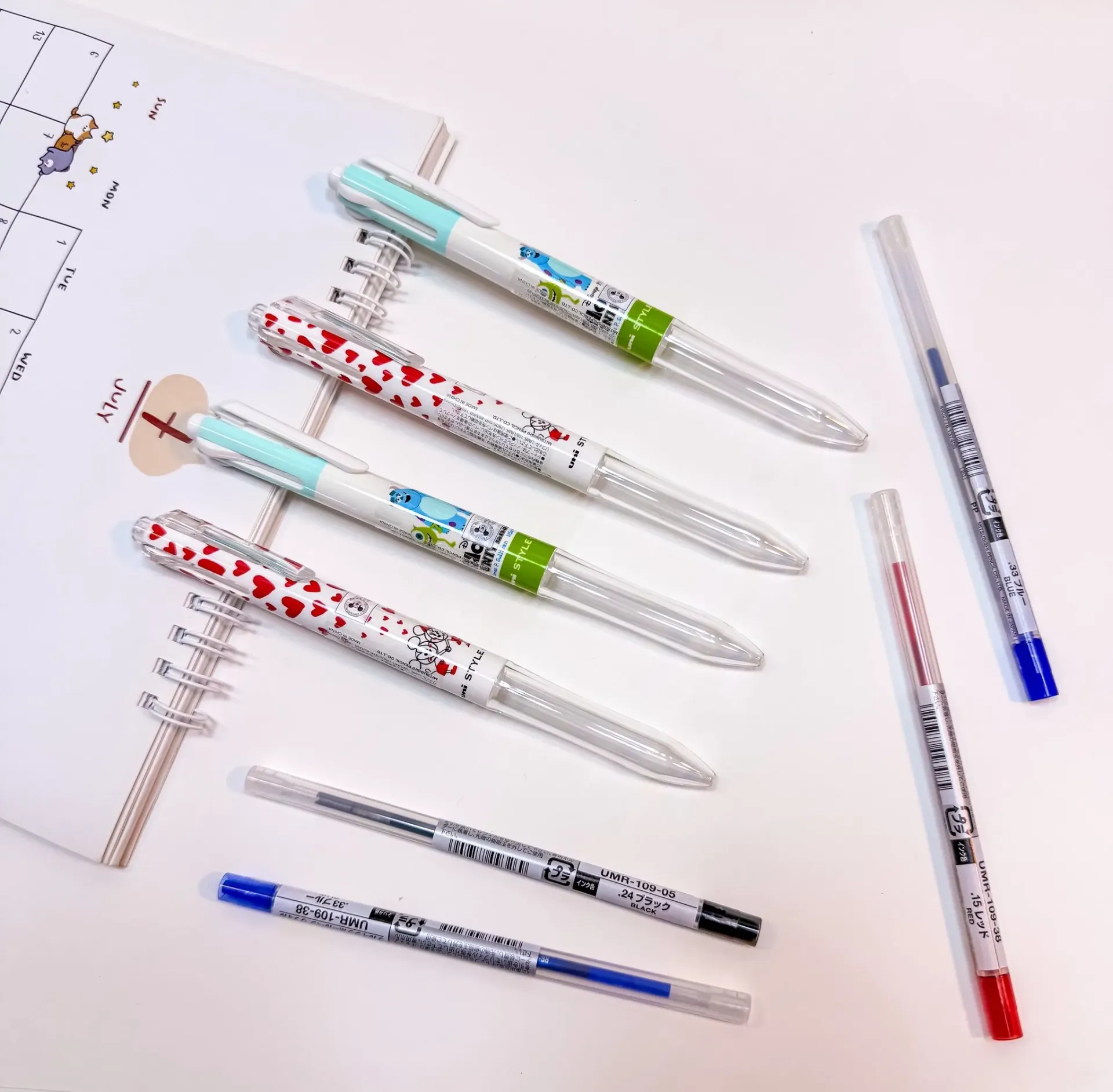 Mitsubishi Pencil Style Fit Disney Design 4 Color Holder
