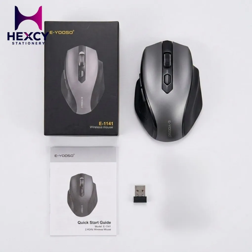 E-Yooso 2.4G Wireless Mouse - USB Dongle (E-1141-BK)