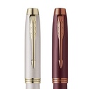 PARKER 2190485 Parker Fountain Pen IM Monochrome Burgundy BGT Fine Point Gift Box Authentic Imported