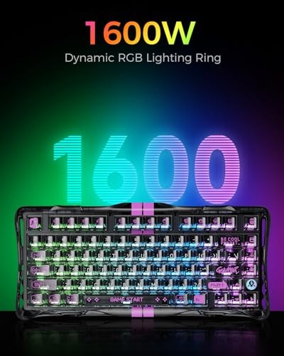 GravaStar Mercury V75 lite Gaming Keyboard Wired Detachable Cable Support 4000Hz Polling Rate Wired 75% Layout US Array 