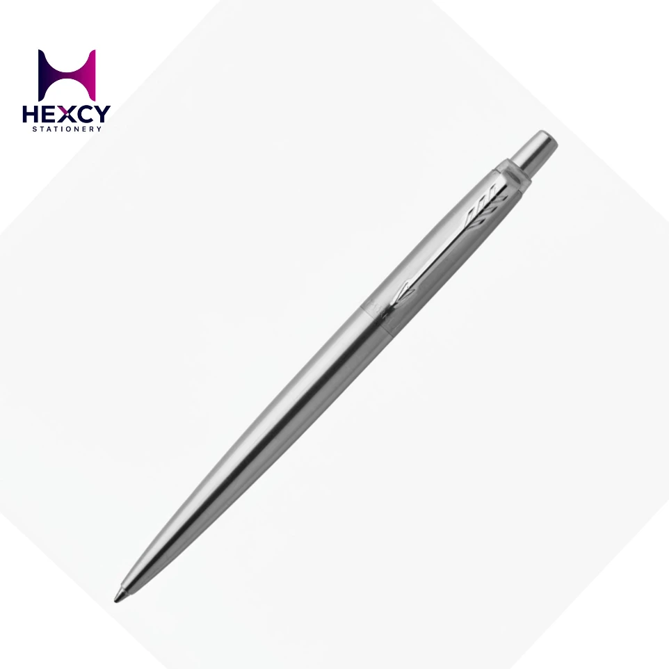 PARKER 1953344 Parker Ballpoint Pen, Jotter, Stainless Steel CT, Medium Point, Oil-based, Gift Boxed