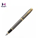 PARKER 2213800 IM Gray GT Fountain Pen, Fine Point, Gift Box