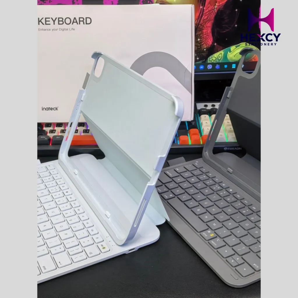 Inateck iPad A16 11th/10th Generation Ultra Lightweight Keyboard Case for iPad Air 11" M3 2025/M2 2024 Air 5th Gen 2022/4th Gen 2020 10.9" Pro 11" 4th 3rd 2nd 1st Generation Integrated Keyboard with Pen Holder BK2007