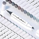 Shuttle Art 15Pcs Art Marker Gray Tones