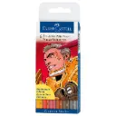 Faber-Castell 6 Pcs Pitt Artist Pen Brush Manga Set