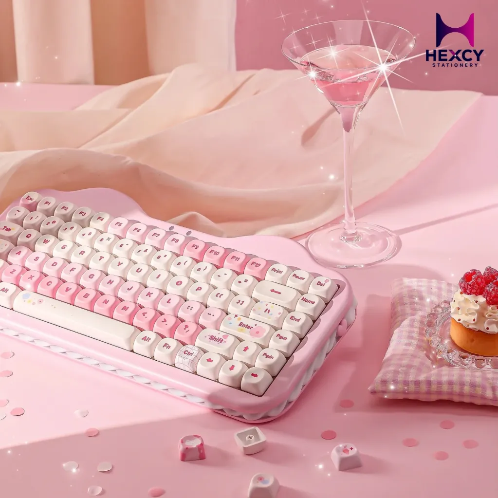 YUNZII C75 Tri-Mode Wireless Mechanical Keyboard (75% Layout / Cute Cake Design)