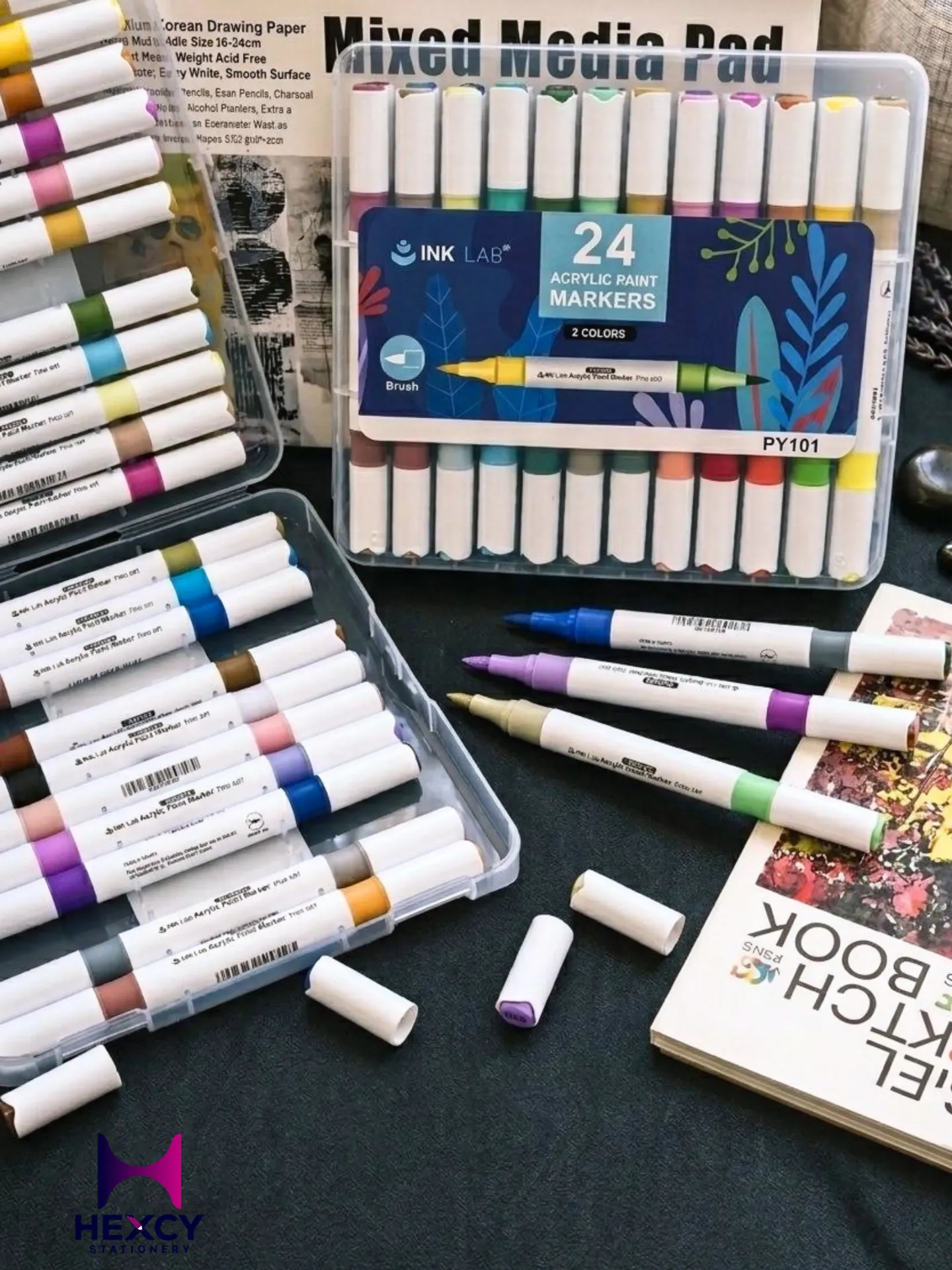 Acrylic marker 24 Pcs 48 Colors
