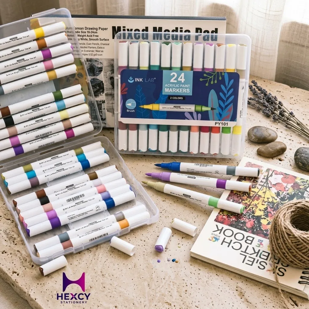 Ink Lab Acrylic marker 24 Pcs 48 Colors