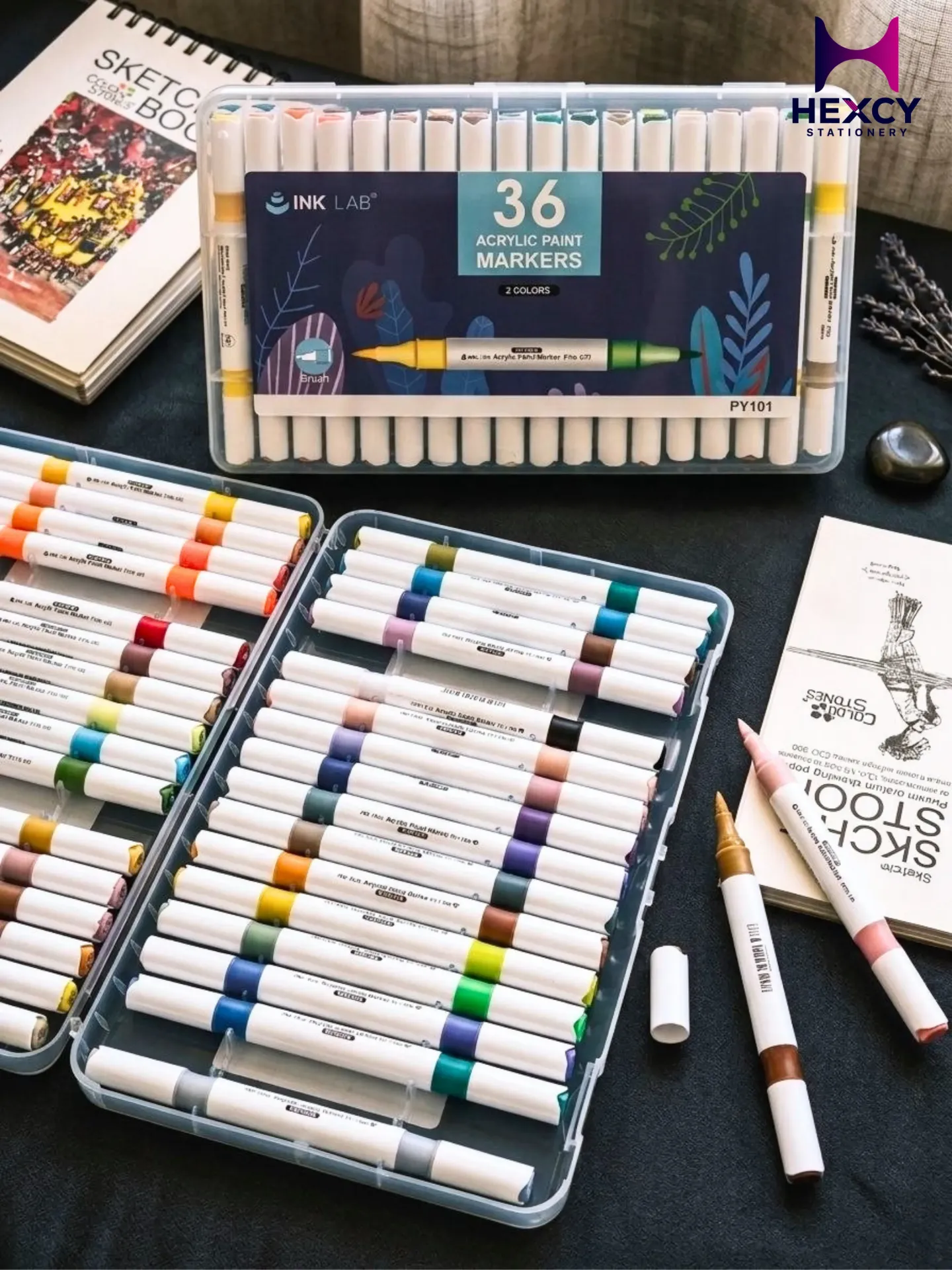Acrylic marker 36 Pcs 72 Colors