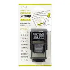 [35419-006] Midori Rotating Stamp, Daily Record Pattern