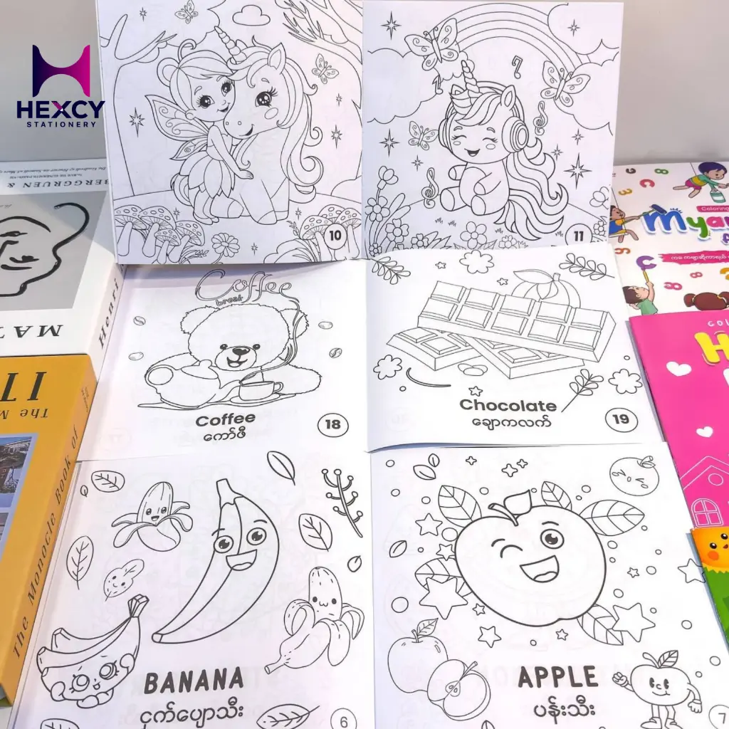 Fruits and Vegetables Coloring Book