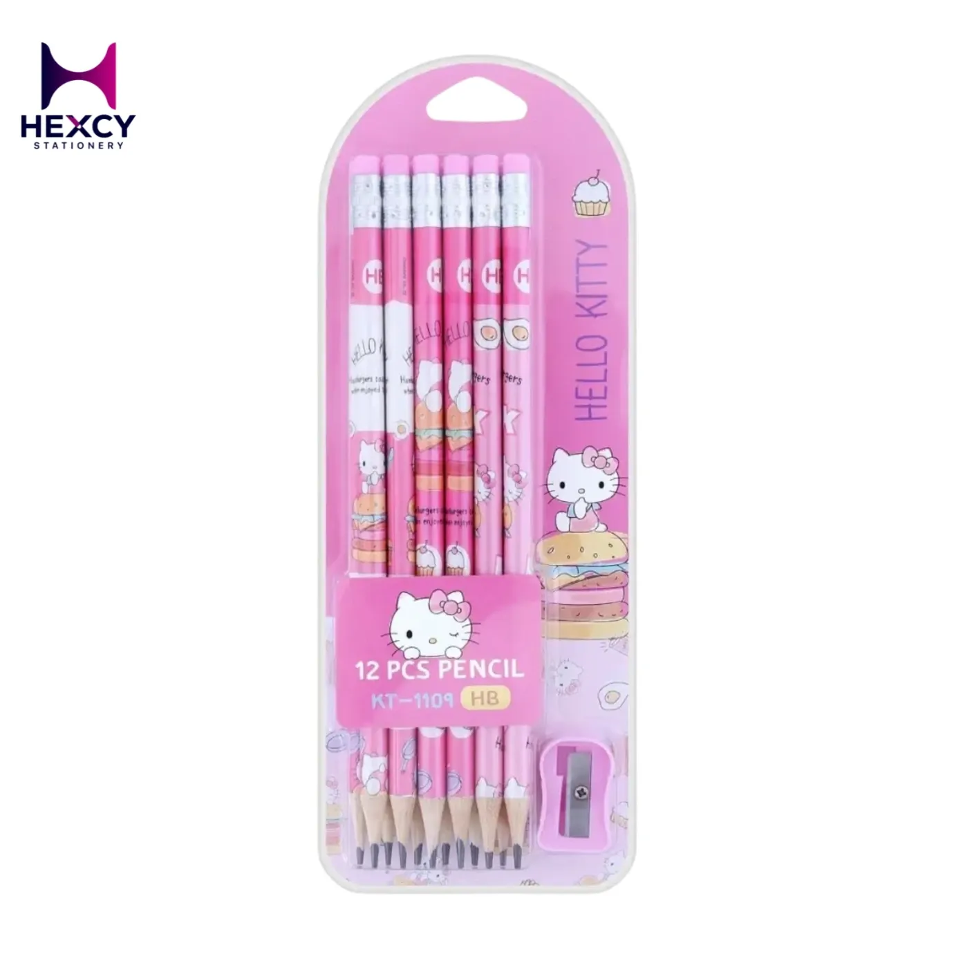 [KT-1109] MT - HELLO KITTY 12 PCS HB Pencil & Sharpener