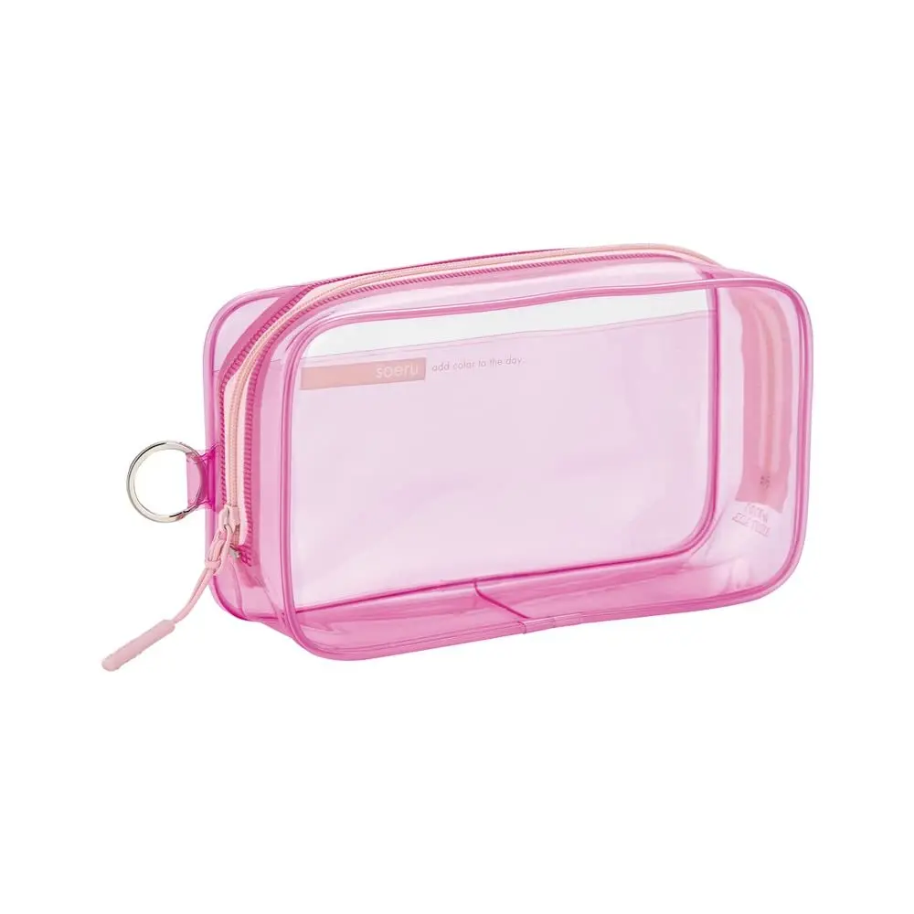 [A-8101-12] Lihit Lab Clear Box Pen Case  (Pink)