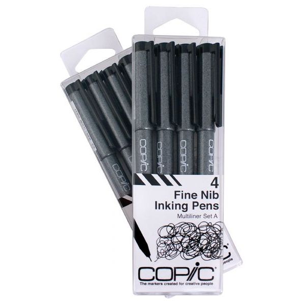 [copic.jp] Copic Marker Multiliner Fine Pigment (4Pcs Set Pack)
