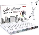 Shuttle Art 15Pcs Art Marker Gray Tones