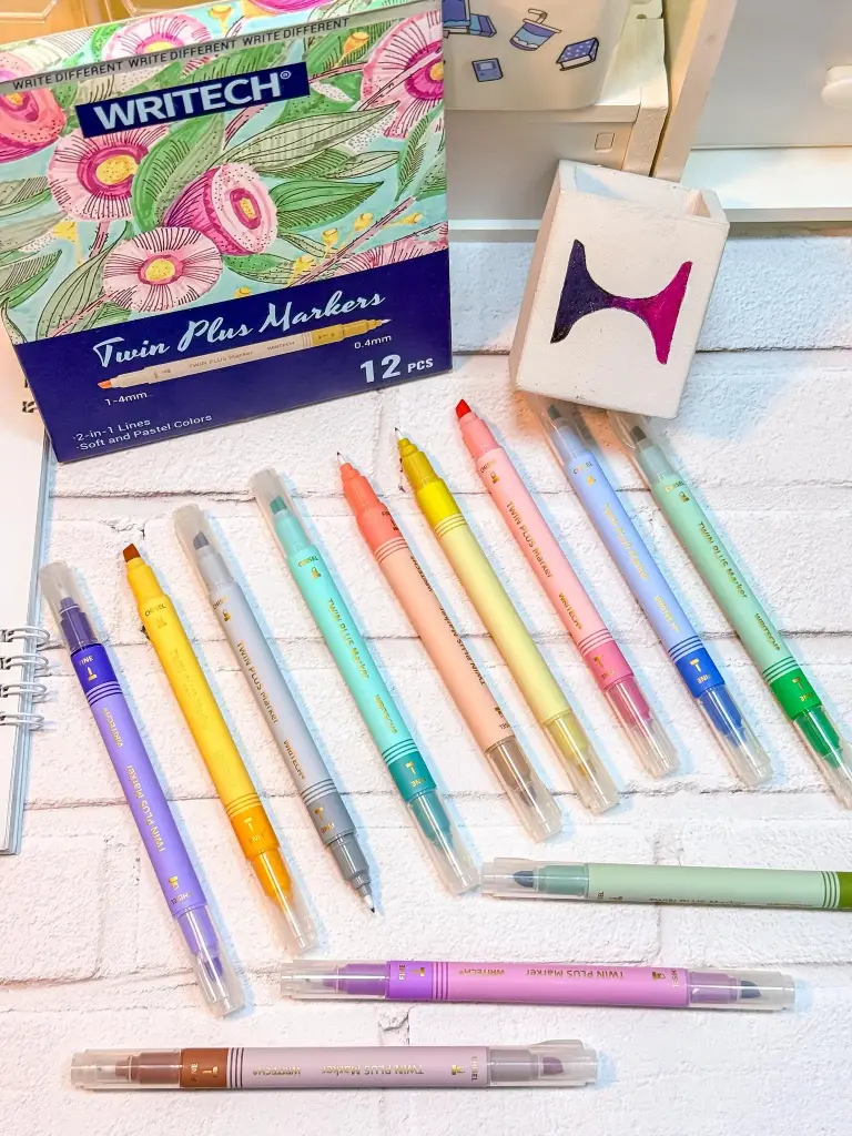 [WRI-808-12] Writech Dual Tip Highlighter 12C Set