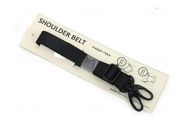[A-7578] LIHIT LAB Shoulder Belt Smart Fit A7578 Black Width 20mm