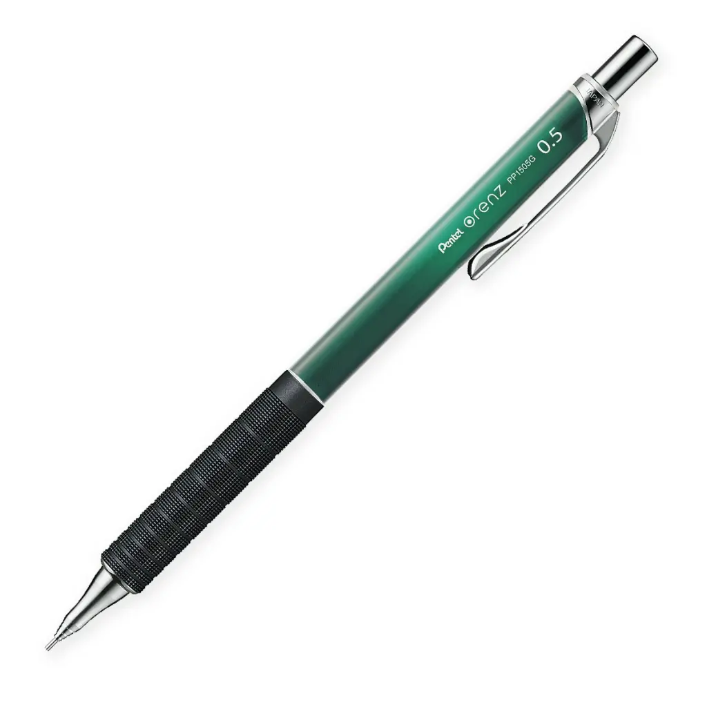 Pentel Unbreakable Lead Mechanical Pencil Orenz 0.5mm Metal Grip Green Color Limited Edition XPP1505G2