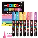 Uni POSCA Water-based Marker Sign Pen Extra Fine 7 Colors, 1M