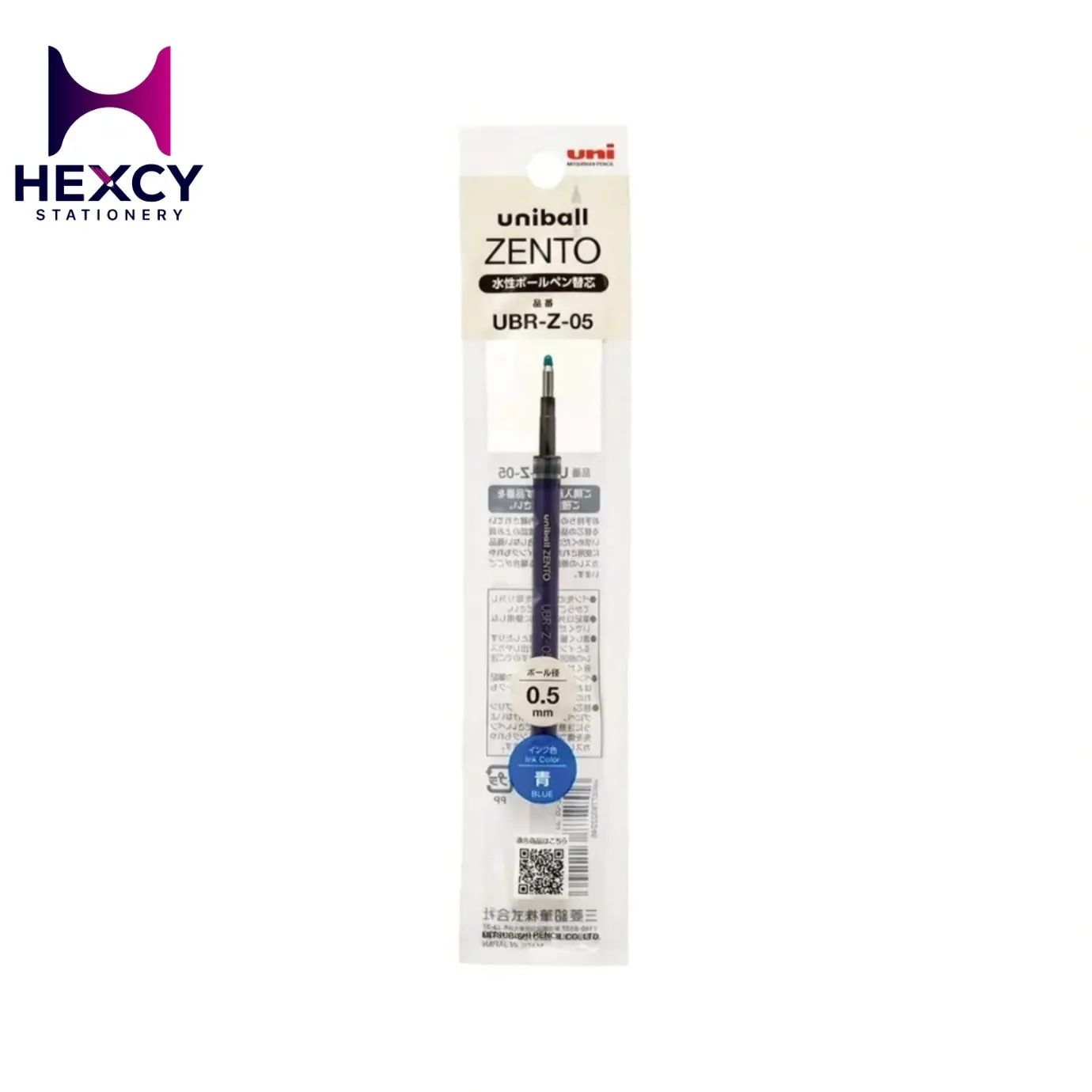 [UBN-Z-05.33]  Uni-Ball ZENTO Refill, 0.5 mm, UBR-Z-05 (BLUE)