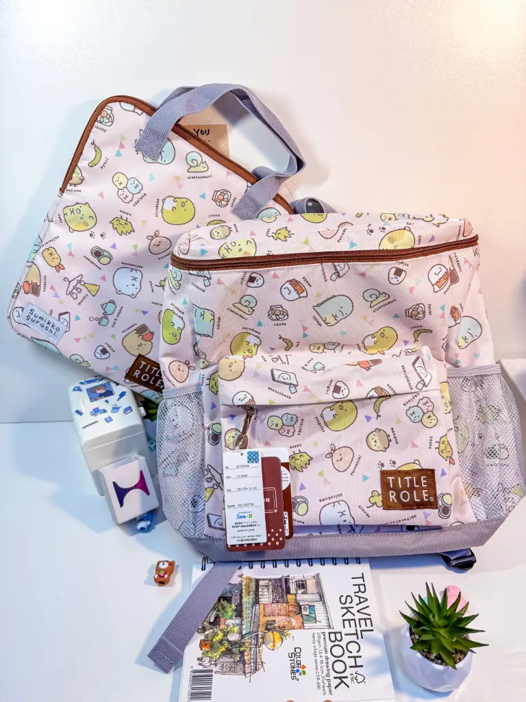 Title Role Sumikko Gurashi Backpack with Tablet PC Case Large Capacity Box
