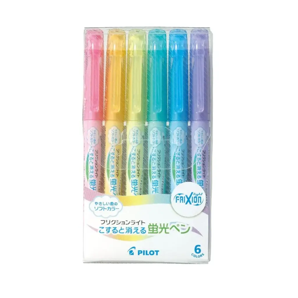 Pilot Frixion Erasable Highlighter 6 - Color Set