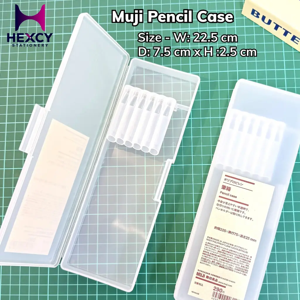 Muji Polypropylene pencil case with Pencil Holder & Compartment 