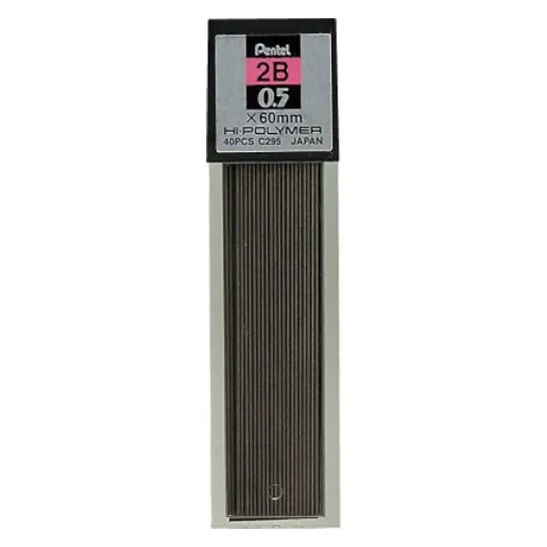 Pentel High Polymer C295 0.5mm 2B Mechanical Pencil Refill 