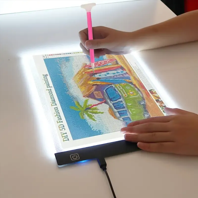 [1766867461] LED Drawing Copy Board to Draw, 3 Level Dimmable Painting Tablet A5 Size Light Pad