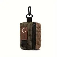 Corduroy Hanging Bag Keychain Pouch with Adjustable Strap