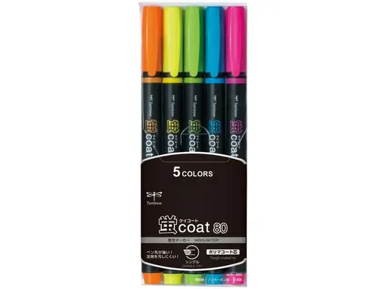 [WA-SC5C] Tombow Pencil [Fluorescent Coat 80] Highlighter Marker/Highlighter Pen Single Type 5 Color Set 