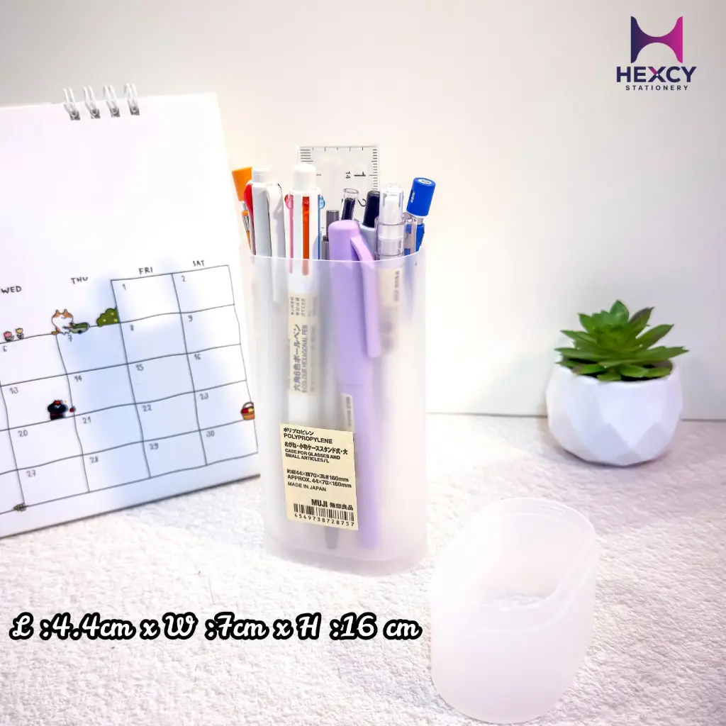 Muji Polypropylene glasses and accessory case with stand, large