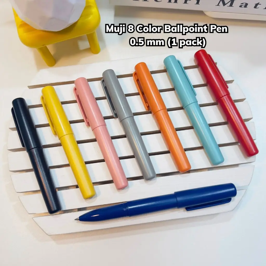 Muji Compact gel ink ballpoint pen 8-color set