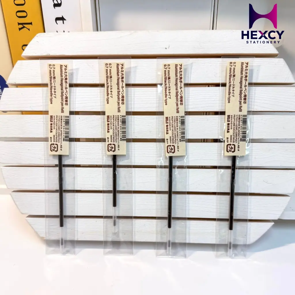 Muji Aluminum hexagonal ballpoint pen refill 0.7mm