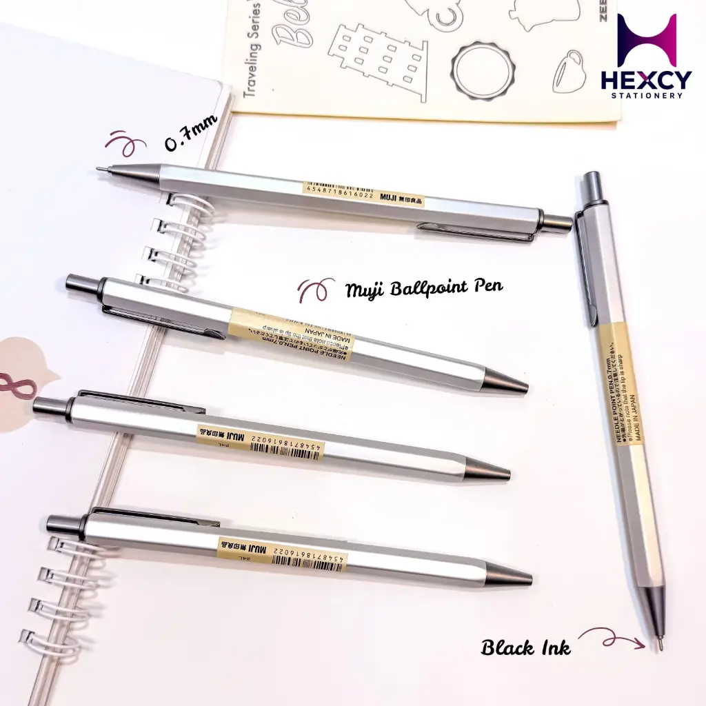 [24L] Muji Aluminum Hexagonal Ballpoint Pen Needle Type 0.7