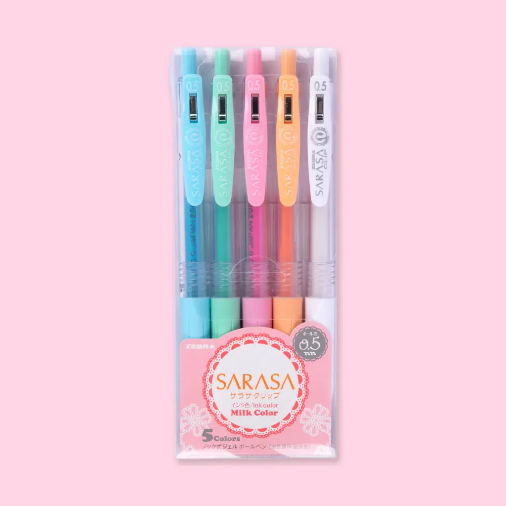 [JJ15-5C-MK] Zebra Sarasa Clip Milk Color