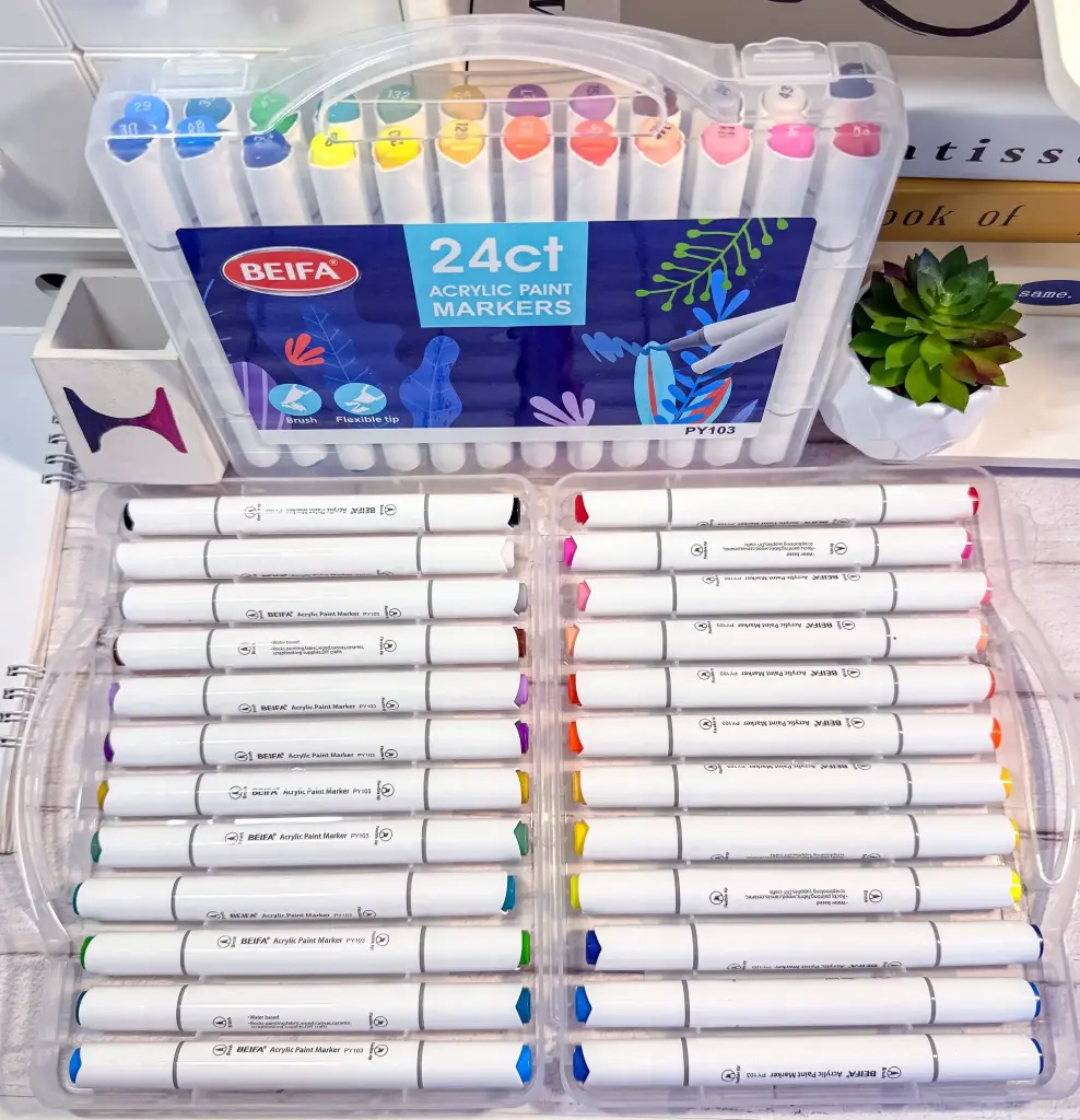 [PY103-V901] Beifa Acrylic Paint Markers 24 Color