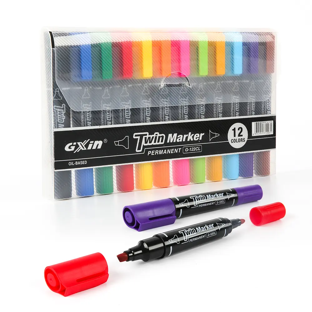 [G-122CL] Gxin Permenant Oil-Based Twin Marker Large