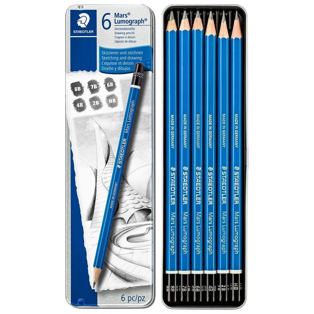Staedtler 6 Mars Lumograph Wooden Pencil