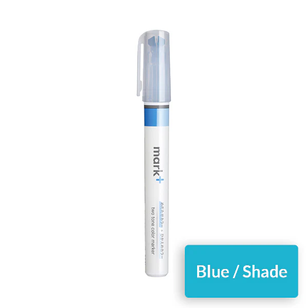 KOKUYO 2-tone color marker mark+＜Marktas＞ Gray type Single color (BLUE)