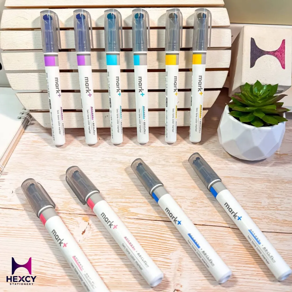 KOKUYO 2-tone color marker mark+＜Marktas＞ Gray type Single color (BLUE)