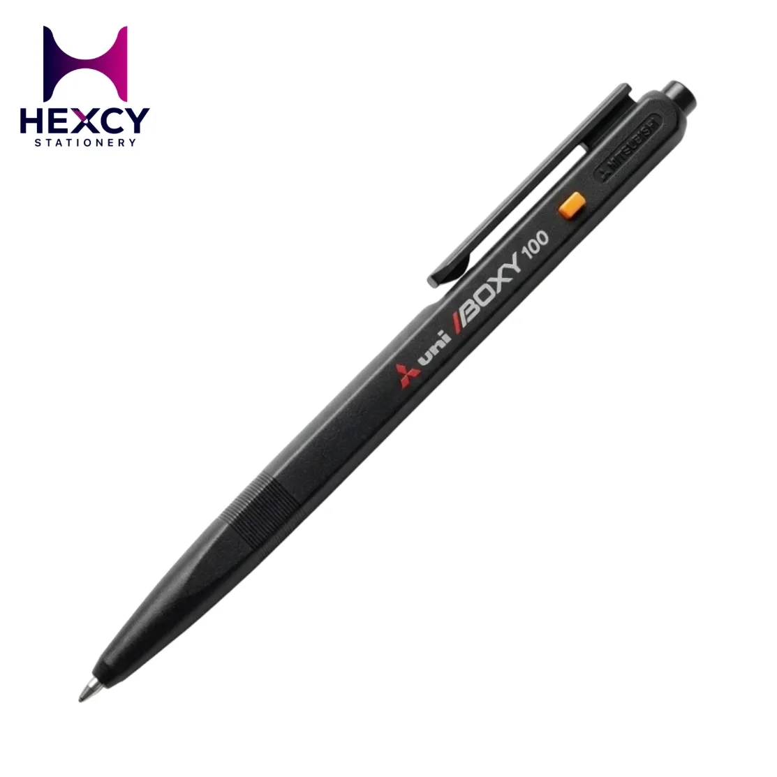 [BOXY-100- 1P] Mitsubishi Pencil Oil-based Ballpoint Pen BOXY-100- Black 